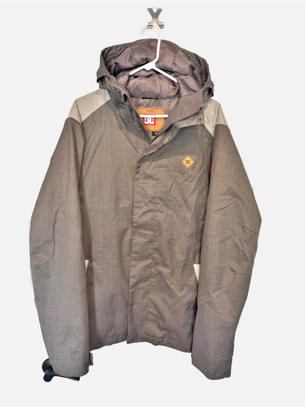 DC Men's Hooded Winter snowboarding Jacket - Gray